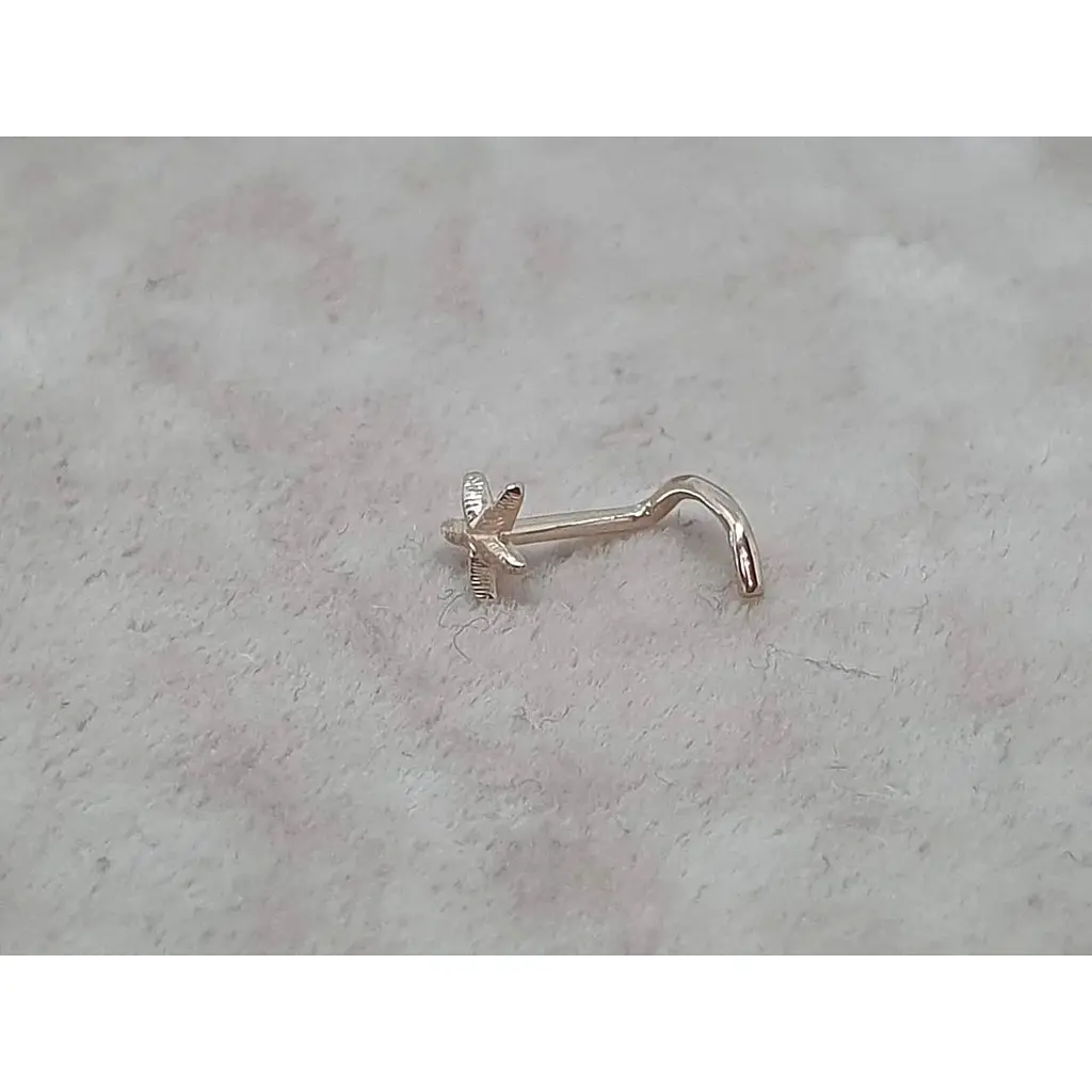 Золота сережка-пірсинг Dear в ніс Dear. 1025 - фото 2