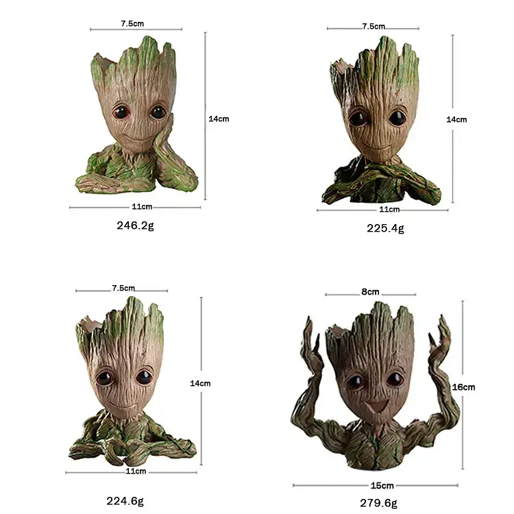 Набор горшочков для цветов или канцелярии Грут Groot G1 + G2 + G3 + G4 - фото 2