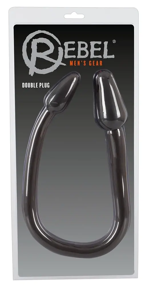 Двухсторонний фаллоимитатор Rebel Double Plug 76.5 см (черный) - фото 5