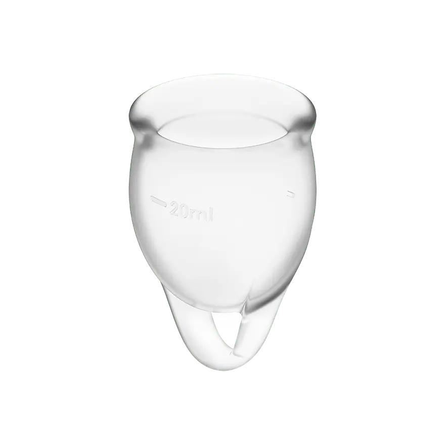 Satisfyer Feel Confident Menstrual Cup - Менструальні чаші, 15 та 20 мл (прозорі) - фото 5