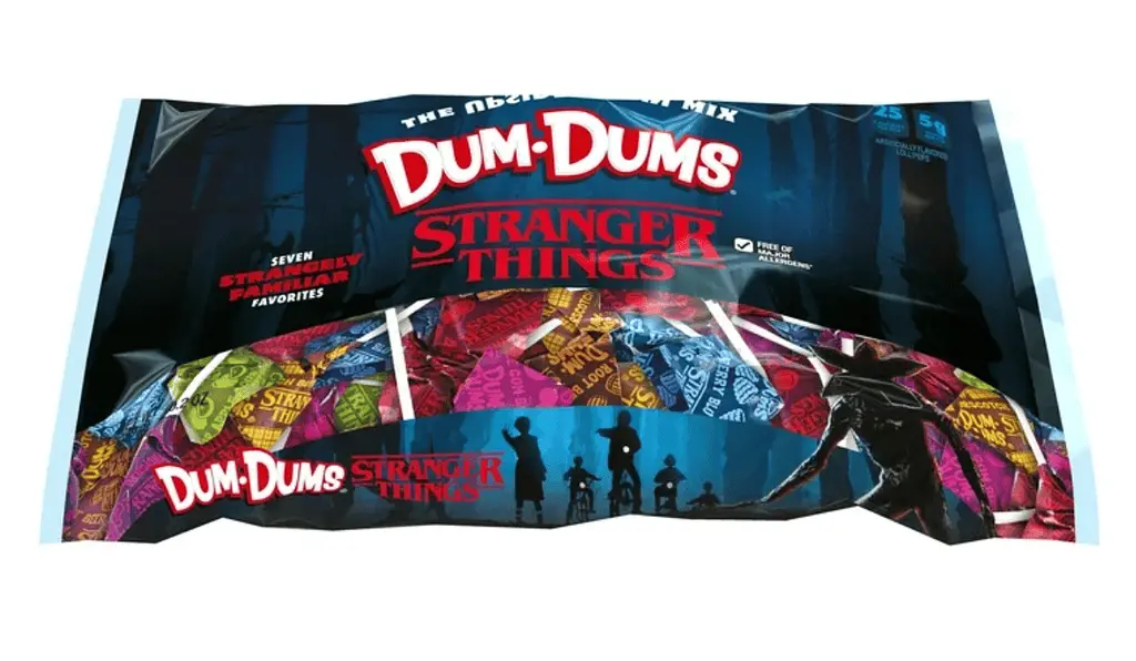 Льодяники Dum-Dums Halloween Candy Stranger Things Upside Down Mixed Lollipops 44шт, 289г - фото 3