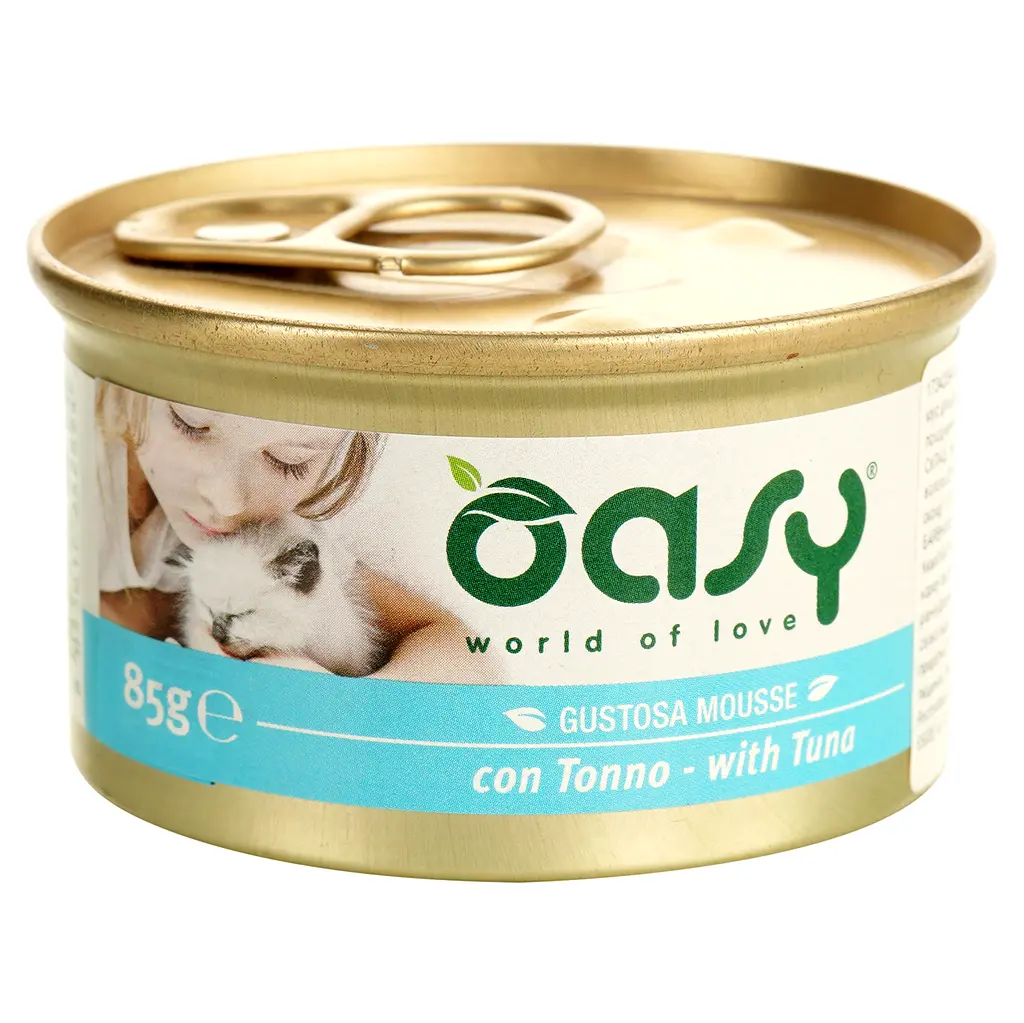Влажный корм для взрослых кошек Oasy Тунец мусс 85 г - фото 2