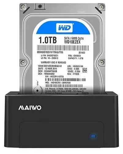 Док-станція 2.5/3.5 K308P Black Maiwo teh0020694 - фото 2