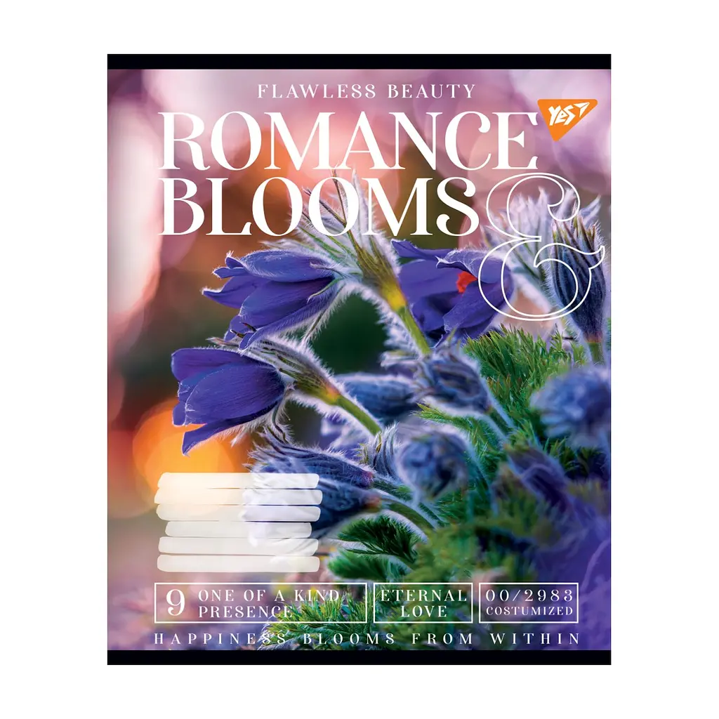 Зошит Yes А5 Romance blooms 96 аркушів, лінія (766509), в асортименті - фото 5