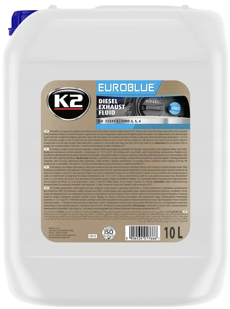 Сечовина ADBLUE K2 EuroBlue Diesel Exhaust Fluid 10 л EB10 - фото 3