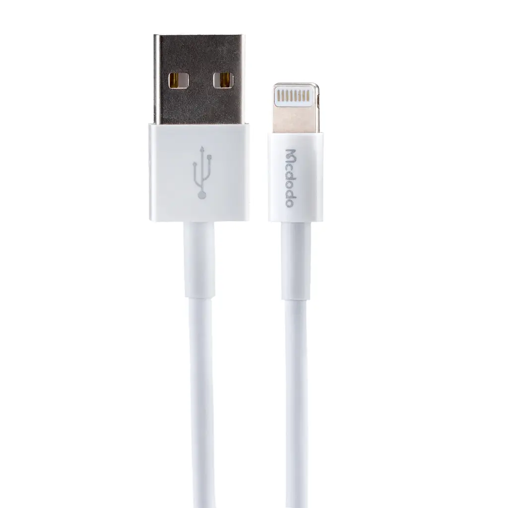 МЗП McDodo Dual USB Charger ( EU Plug ) + Lightning Cable 1m Travel Set CH-6720 White - фото 3