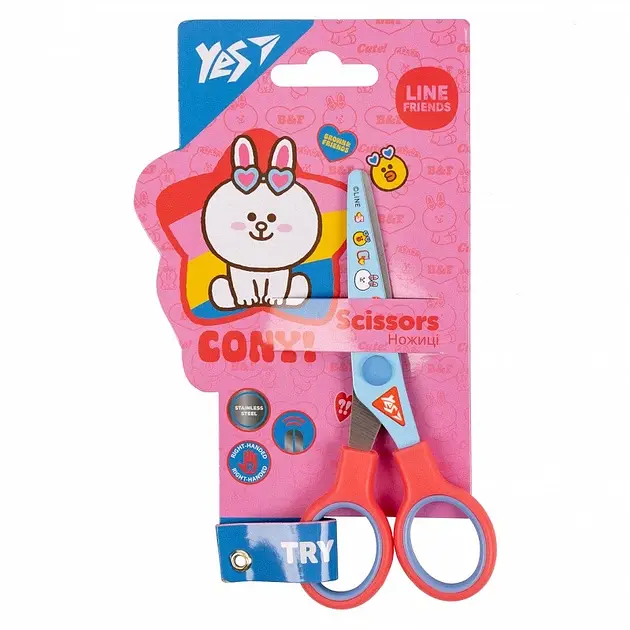 Ножиці дит. "Yes" №480429 Line friends з принтом на лезі