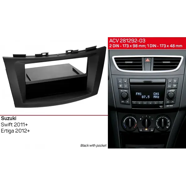 Переходная рамка Suzuki Swift, Ertiga ACV 281292-03 - фото 3