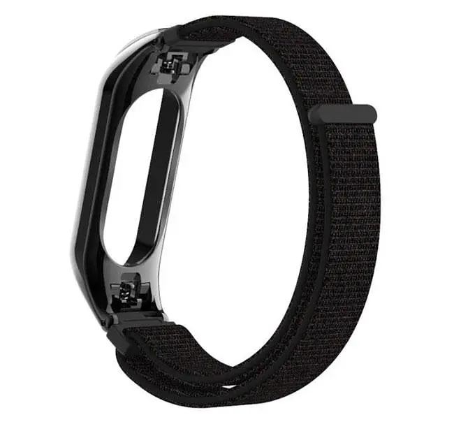 Нейлоновый ремешок для фитнес-браслета Xiaomi Mi Band 3 Black - фото 3