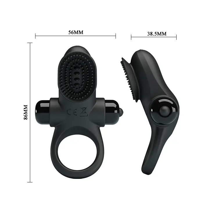Ерекційне кільце - Pretty Love Vibrant Penis Ring II Black - фото 6