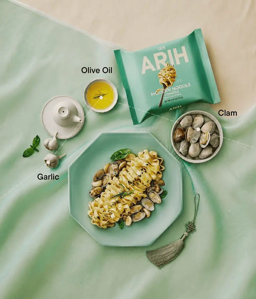 Локшина ARIH Modern Noodles Vongole 4шт х 125г - фото 7