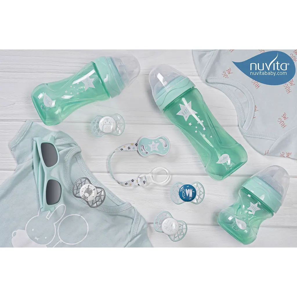 Пляшечка для годування Nuvita Mimic Cool, антиколікова, 150 мл, зелений (NV6012GREEN) - фото 12