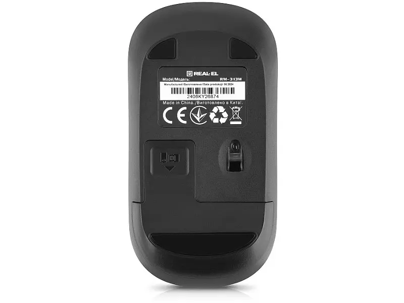 Миша REAL-EL RM-313 W Black (EL123200042) - фото 7