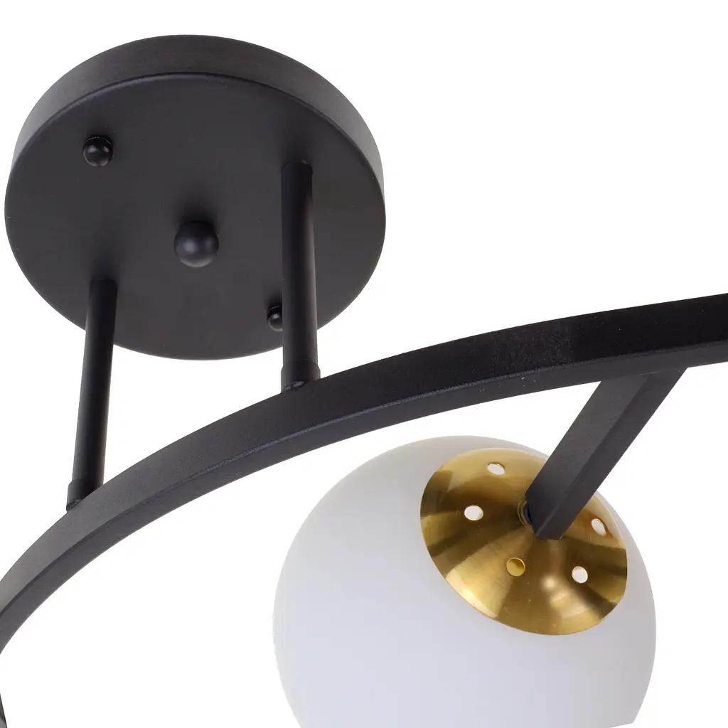 Люстра потолочная Brille в спальню Е27 60W BK/WH (BR-01 644C/3) - фото 3