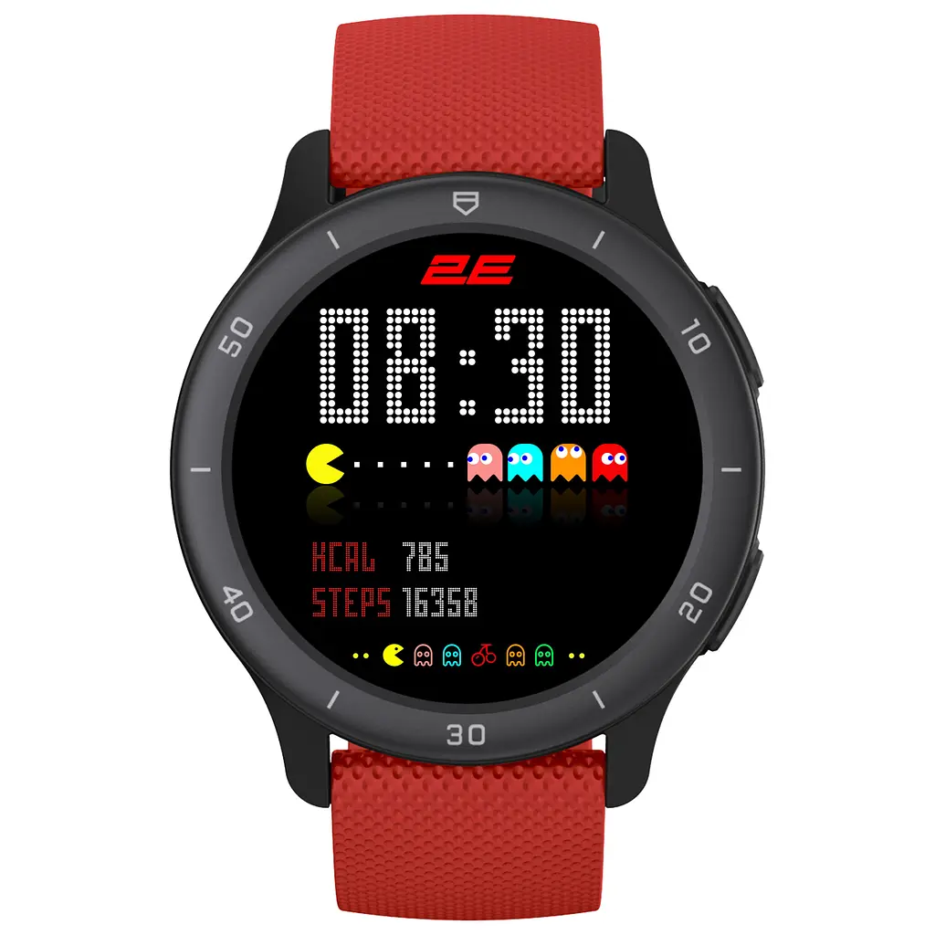 Смарт-годинник 47 mm 2E Alpha Motion GT2 Black-Red - фото 2