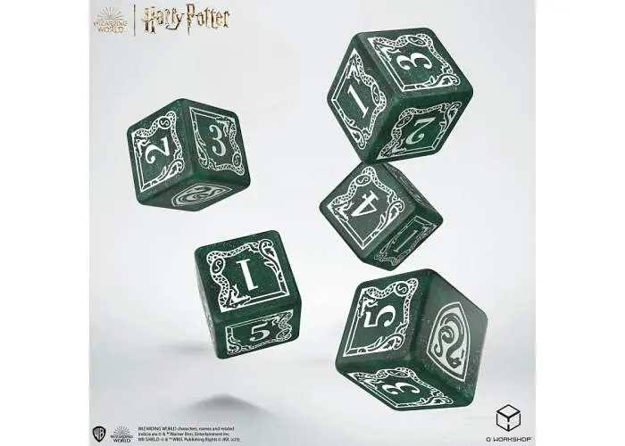 Набір кубиків Harry Potter. Slytherin Dice & Pouch (5 шт. + мішечок) (190142/2023/2/A/D6B) - фото 2