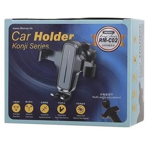 Держатель для телефонов в машину Remax RM-C02 Airvent Car Holder Black (100592) - фото 2