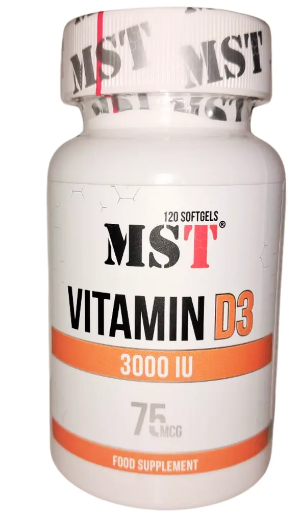 MST® Вітамін Д-3 3000 МО (75 мкг) - 120 софтгель
