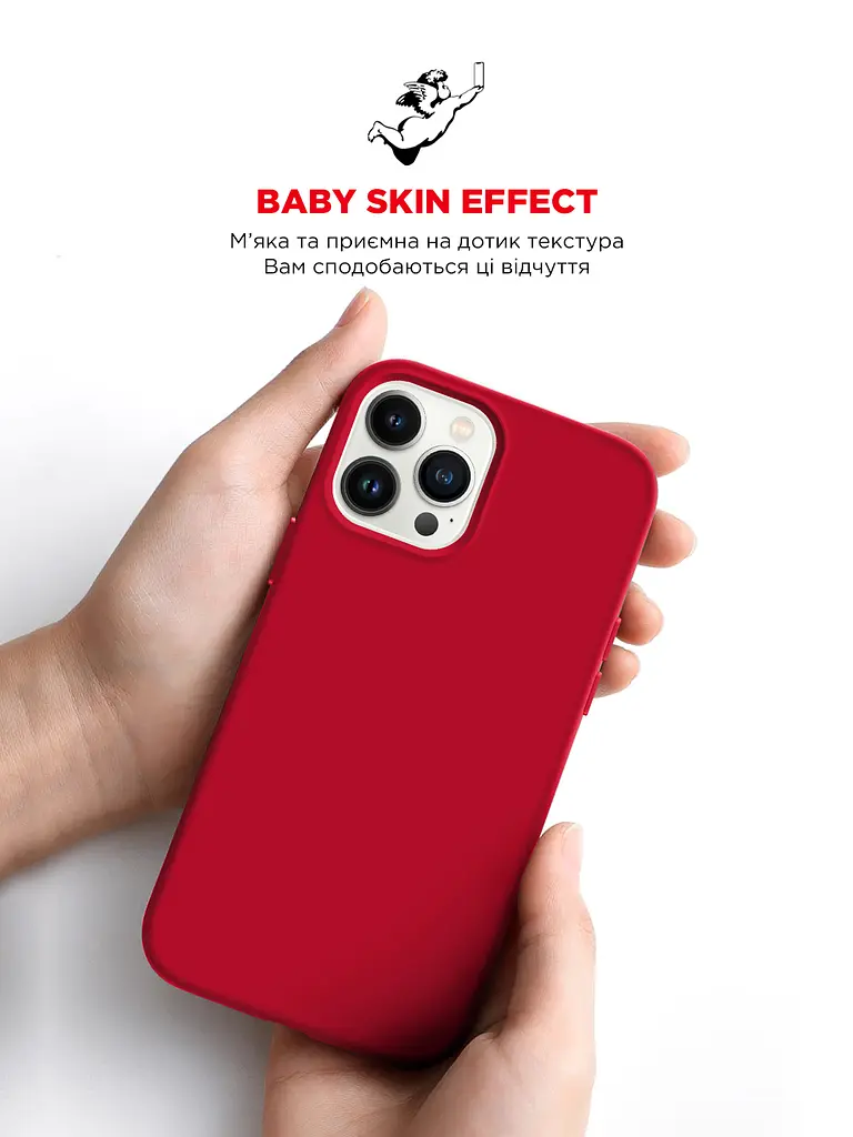 Силиконовый чехол для Apple iPhone 13 Pro Max, ICON2 Case, красный, противоударный, панель, защита всего корпуса, матовая поверхность Soft Touch, выступает над дисплеем, совместим с защитными стеклами и пленками, с микрофиброй - фото 8