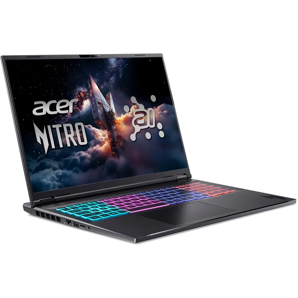 Ноутбук Игровой ACER Nitro 18 AI AN18-61-R9ES, AMD Ryzen AI 7 350 до 5GHz, 16" WQXGA, 16GB, SSD 1TB, NVIDIA GeForce RTX 5070 8GB, Free Dos - фото 2