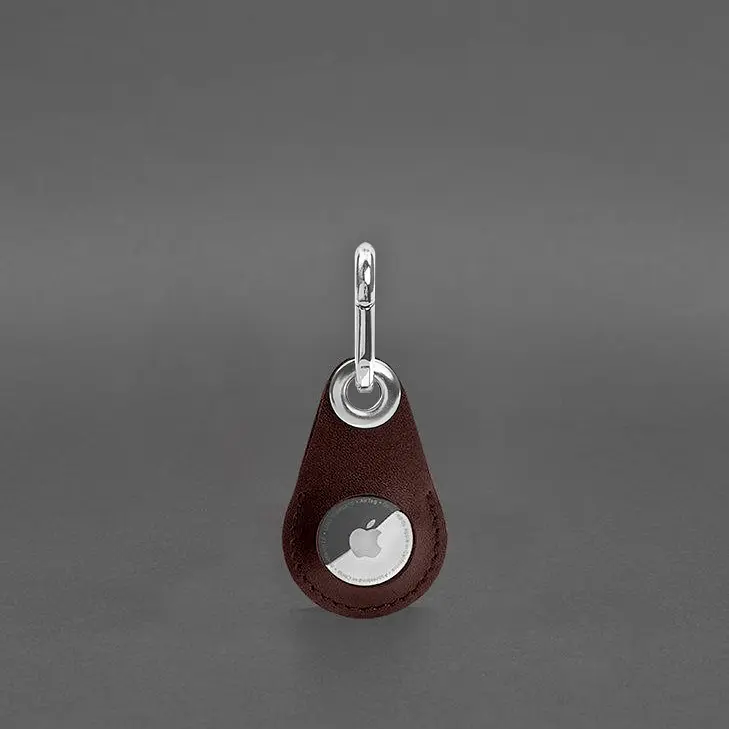 Кожаный чехол для Apple AirTag Бордовый - фото 7