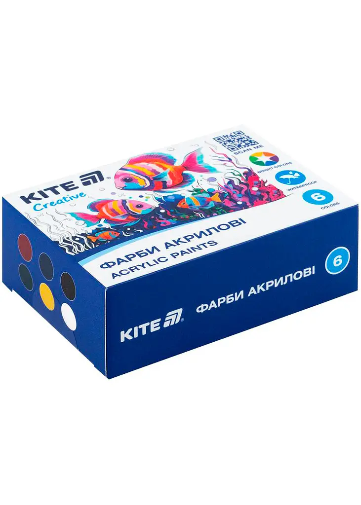 Фарби акрилові 6 кол. 20 мл KITE Creative (K-271) - фото 6