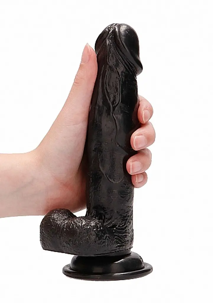 Вибратор RealRock Cock 8quot; 20 см (черный) - фото 3