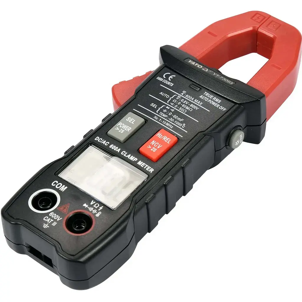 Мультиметр-кліщі TRUE RMS Yato AC/DC- 0-600А, -30-1000 ºC (YT-73093) - фото 3