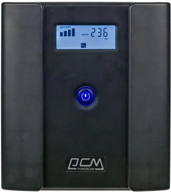 Джерело безперебійного живлення Powercom RPT-1500AP 4 розетки Schuko і дисплей LCD (00210225) - фото 2