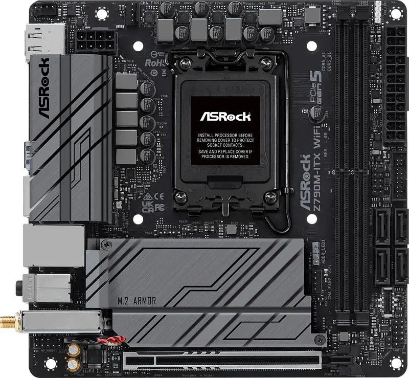 Материнська плата ASRock Z790M-ITX Wi-Fi LGA 1700 (Z790M-ITX WiFi) Б/В - фото 4