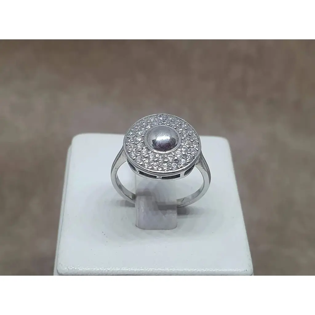 Серебряное кольцо Лазурит с фианитами. 1960р 17 - фото 3