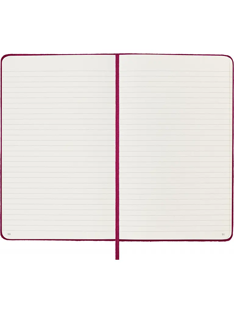 Записник Moleskine Velvet середній, Лінійка Червоний + бокс (LCNBVELVQP060C) - фото 4