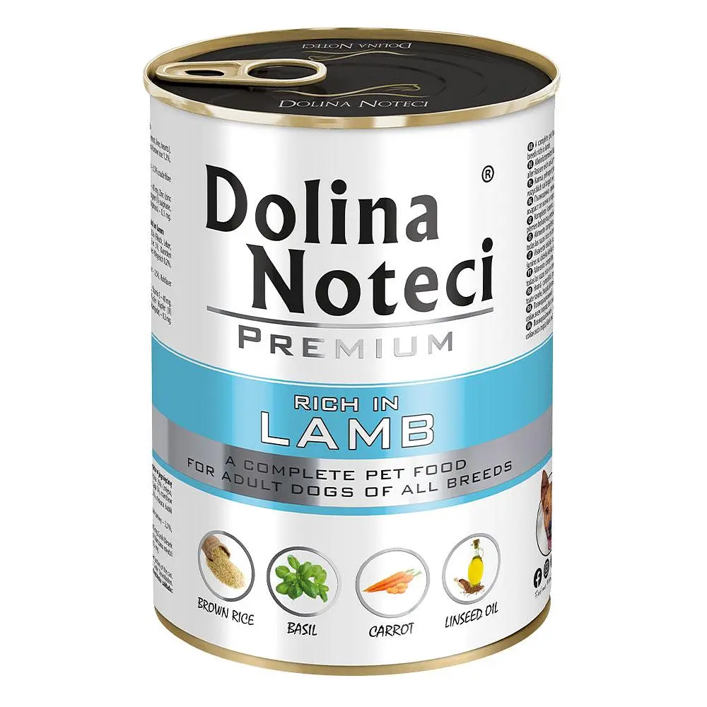 Вологий корм для собак Dolina Noteci Premium з ягнятиною банка 400 г