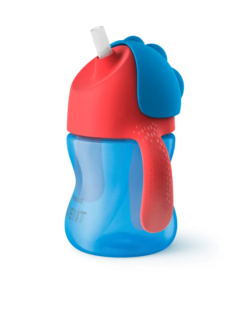 Чашка з трубочкою Philips Avent 9+ міс. 200 мл синя з червоним (SCF796/01) - фото 2