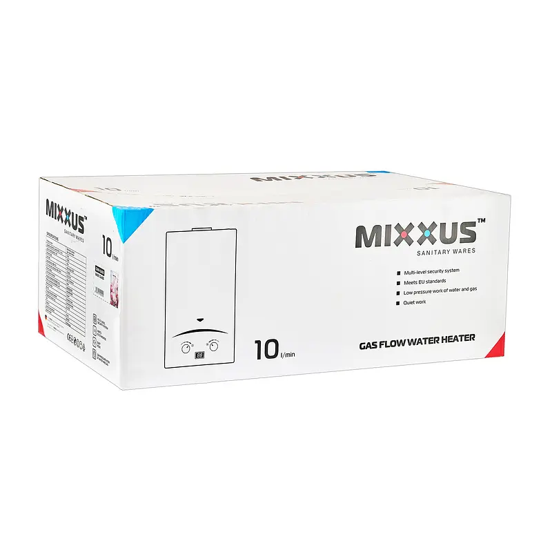 Газова колонка Mixxus GWH-0410 Basic Glass димохідна 10 л/хв (панель зі скла з малюнком) WH0025 - фото 5