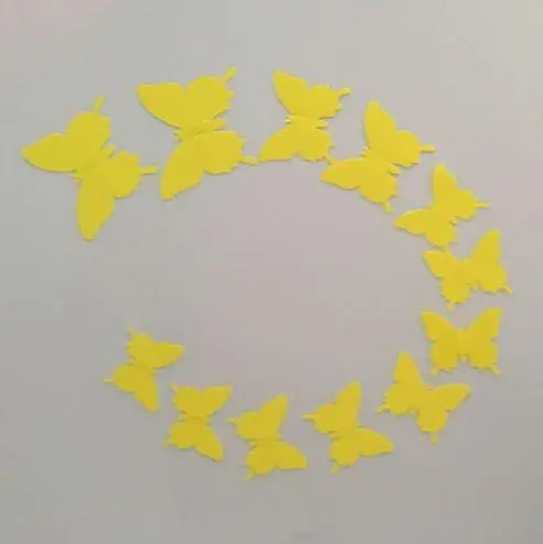 Жовті метелики декоративні - 12 шт. - фото 4