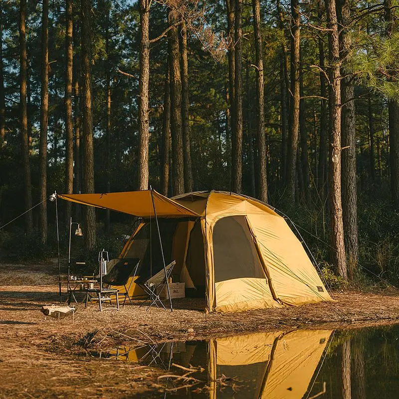 Намет Naturehike CNH22ZP028 двокімнатний гірчичний - фото 3