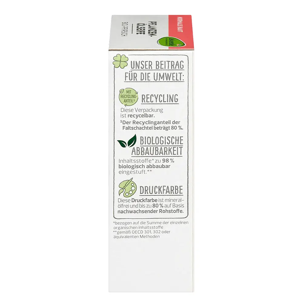Тверде мило Alverde Naturkosmetik з рослинною олією та персиком 100 г - фото 4