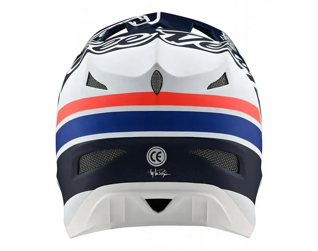Велошолом Troy Lee Designs D3 Fiberlite Silhoette Navy/White S (1106-198757002) - фото 3
