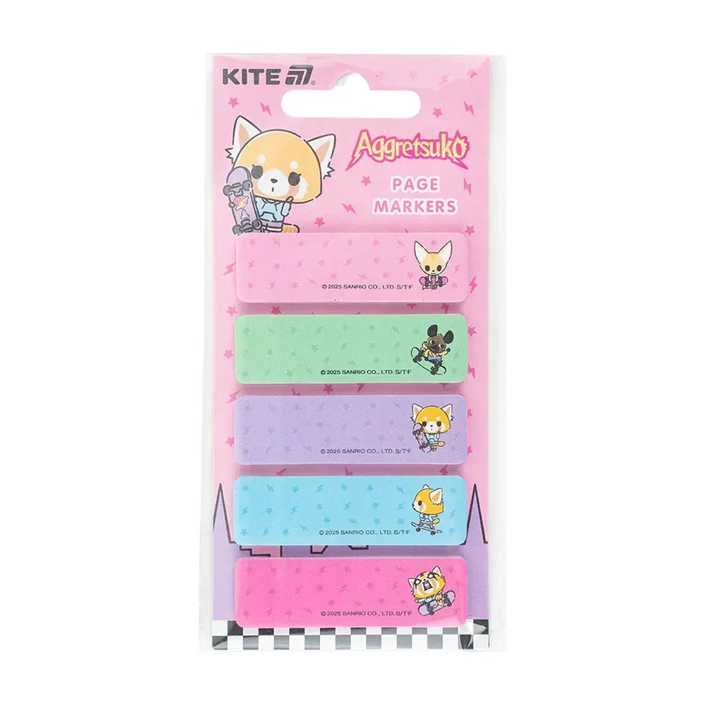 Стікер-закладка Kite паперова з малюнком Aggretsuko , 100 шт, 5х15х50 мм, прямокутна (AR25-480) - фото 2