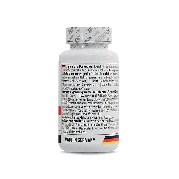Цинк MST Nutrition Zinc Chelate Bisglycinate, 90 таблеток - фото 3