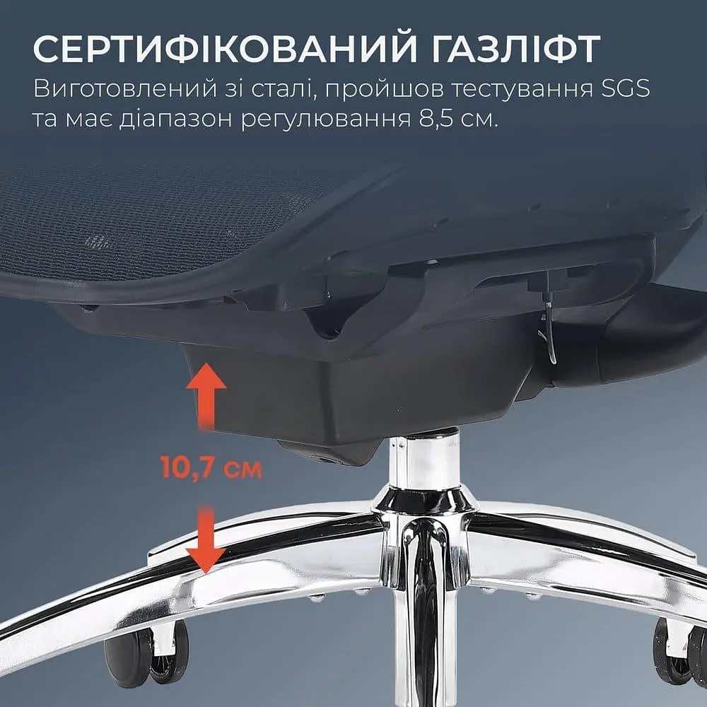 Ігрове крісло Sihoo DORO C300 Pro Mesh Black (DORO-C300-PRO-M101) - фото 9