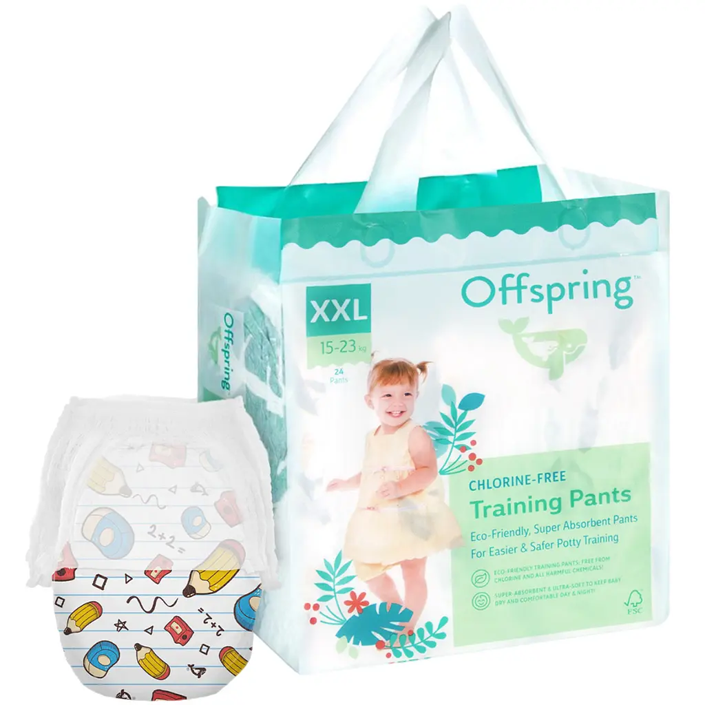 Підгузки-трусики Offspring Scriblee розмір XXL (15-23 кг) 24 шт. (DP-OI-FAP-XXL24P-SCR) - фото 1