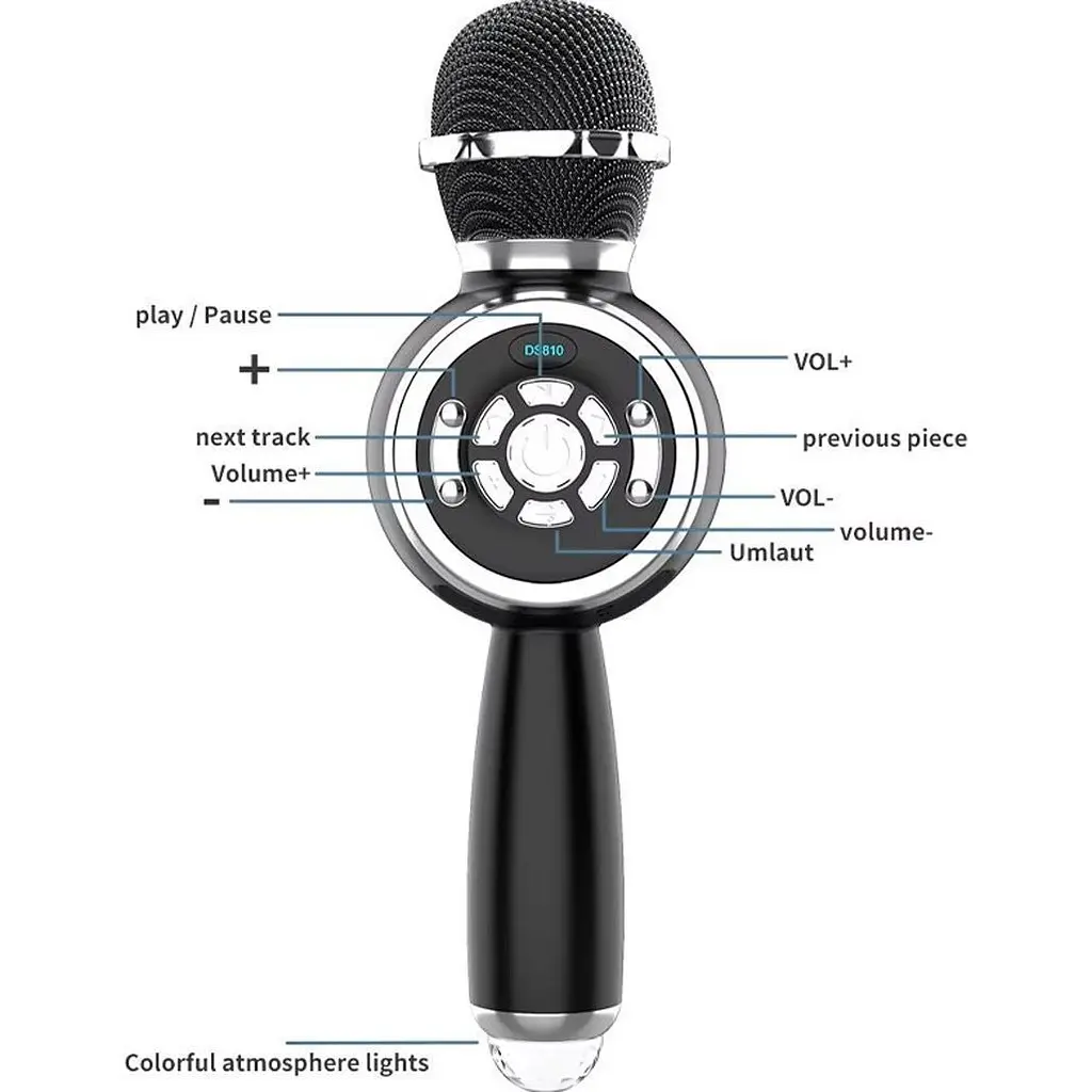 Мікрофон з караоке Epik DS810 Black [153059] - фото 3