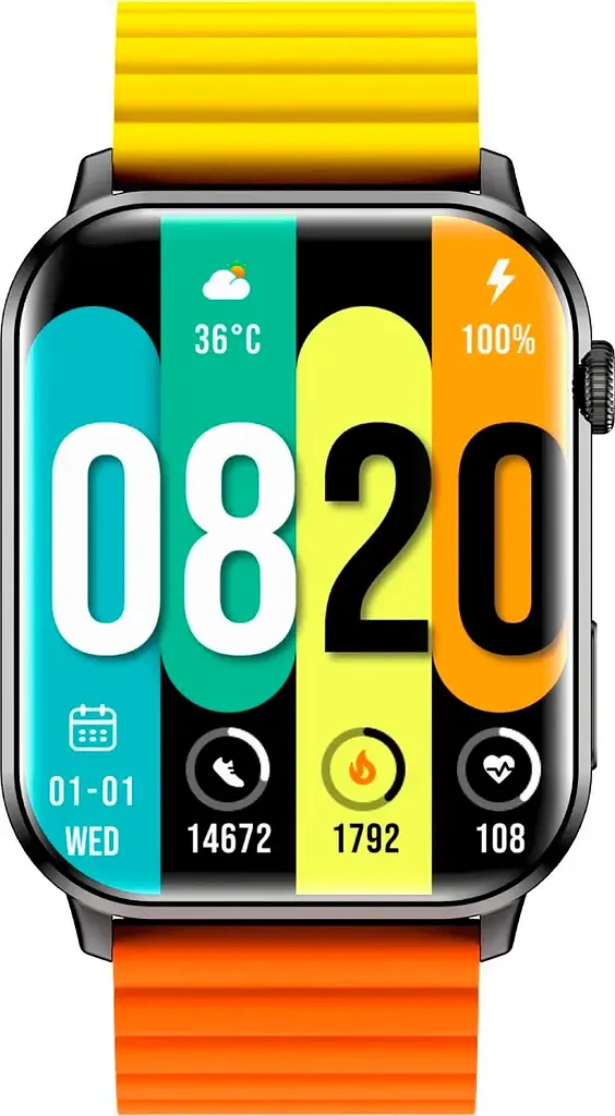 Смарт-часы Kieslect Smart Calling Watch KS Black Orange - фото 2