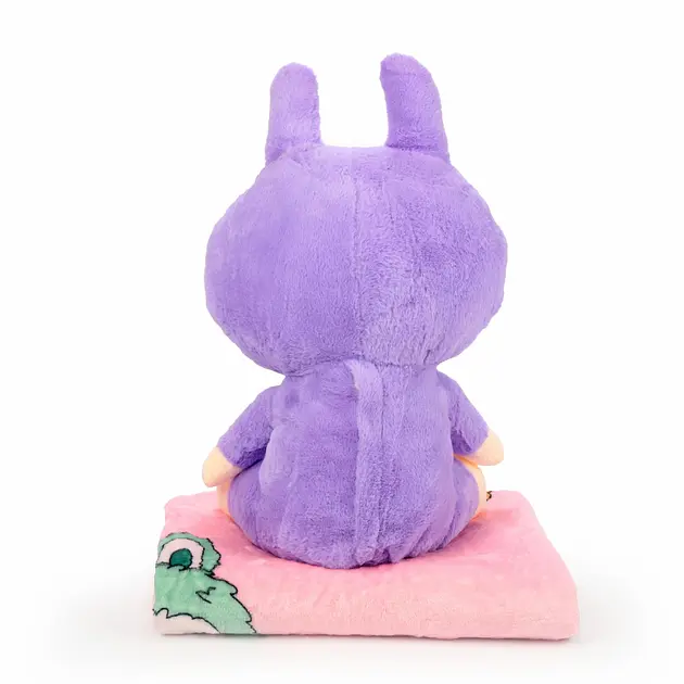 Мягкая игрушка-плед и подушка 3 в 1 Лабубу 50 см Сиреневый Colorful Home LAB2V - фото 2