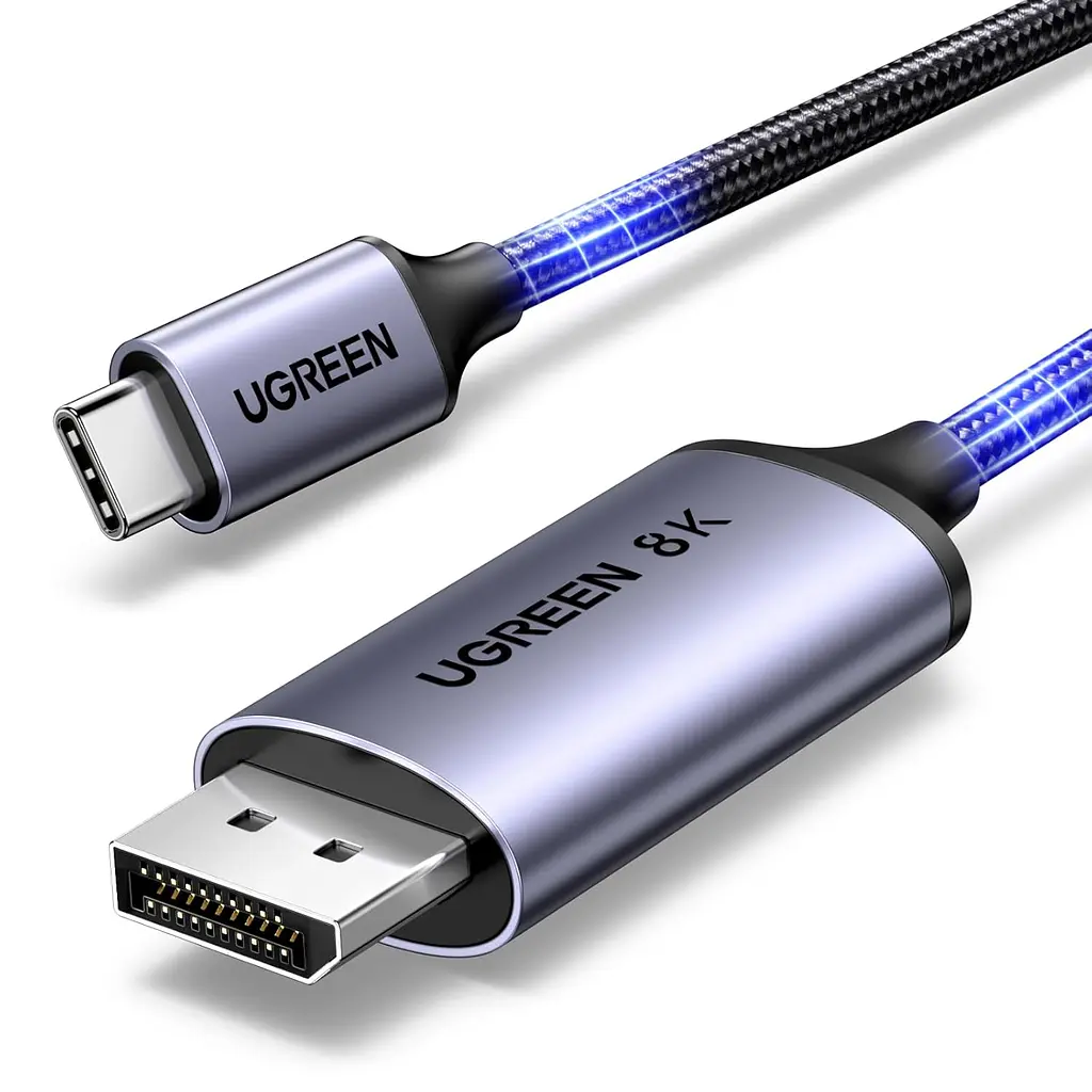 Відеокабель UGREEN CM556 USB-C - DisplayPort 1.4 8K 60 Гц 3 м чорно-сірий (25839)