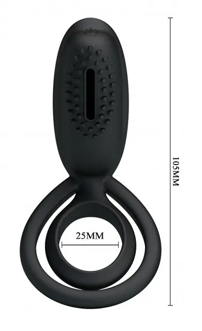 Насадка з вібрацією Pretty Love Penis Ring Black Baile BI-026218 87678 - фото 2