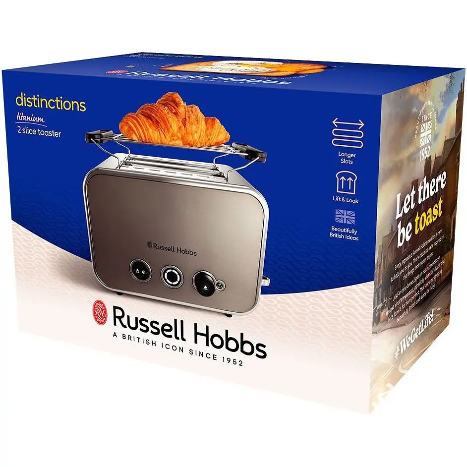 Тостер Russell Hobbs Distinctions 2-Slice 1670 Вт сріблясто-сірий (26432-56) - фото 3