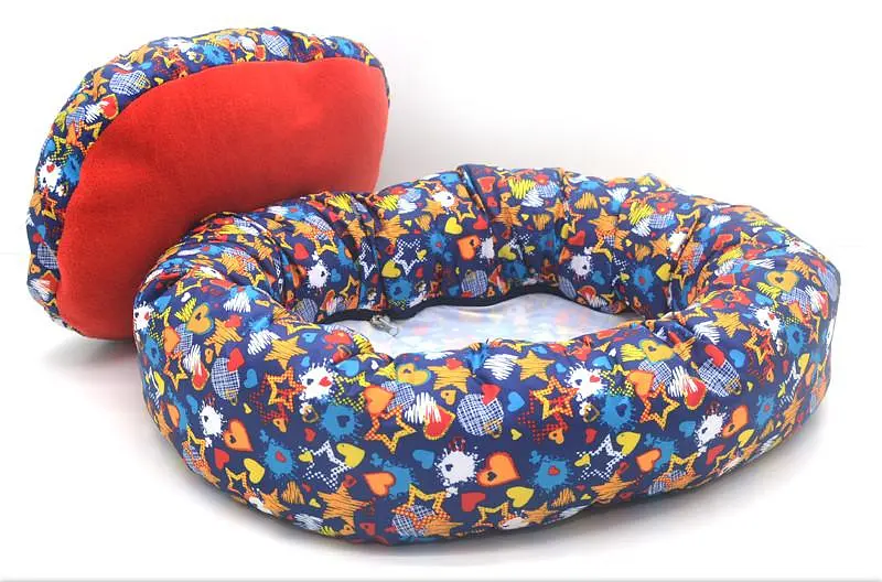 Лежак для собак та котів Zoo-hunt Лежебока синій №1 42х52х10 см - фото 2